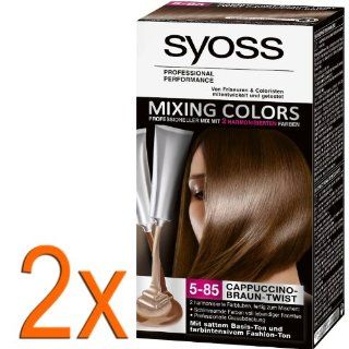 Syoss Mixing Colors 5 85 Cappuccino Braun Twist, 2er Pack (2 x 1 Stck) Drogerie & Körperpflege