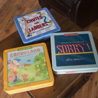 Candyland / Chutes / Sorry Kids Nostalgia Tin Combo Toys & Games