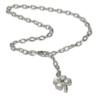 SilberDream Fukette Kleeblatt 25cm 925 Sterling Silber Fukettchen SDF009 SilberDream Schmuck