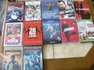 12 Horrorfilme DVD Sammlung 28 Days later / Night of the living dead 3D mit Brille / Crank / Cheech & Chong / Windtalkers / Pathfinder / The Rock / Audition / Kill Switch / The Viking Sagas / Nice Dreams / Fulci Collection Danny Boyle Bücher