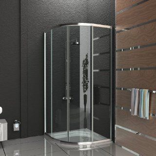 Duschkabine Dusche mit Rahmen Viertelkreis Schiebetr Duschabtrennung 80x80 x190 cm Trennwand Duschwand Duschkabine mit Glasveredelung Baumarkt