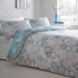 Aqua Mosaic Circles bedding set