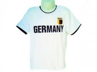 Kinder T Shirt, Baumwolle, zur EM 2012, mit Deutschland Emblem und der Aufschrift 'Germany' in der Farbe Wei Bekleidung