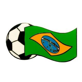 Fussball WM 2014 Brasilien Flagge Metall Button Badge Pin Anstecker 0663 Musikinstrumente