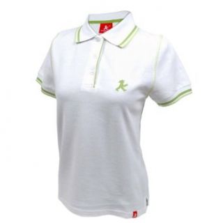 Damen Polo Shirt "Tennislehrerin" wei Geher gestickt vorne/kleiner Geher hinten gedruckt verschiedene Gren von Ampelmann Küche & Haushalt