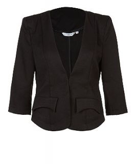 Black Collarless Blazer