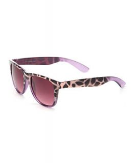 Pink Leopard Print Retro Sunglasses