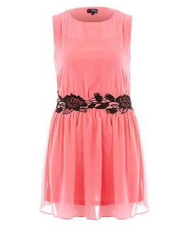 Lovedrobe Pink Lace Waist Dress
