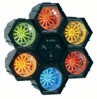 X4 Tech Disco Dream 6 LED Lichtorgel mit 6 Farben Musikinstrumente