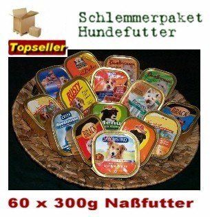 Hundefutter Schlemmerpaket 60 x 300g Lebensmittel & Getrnke