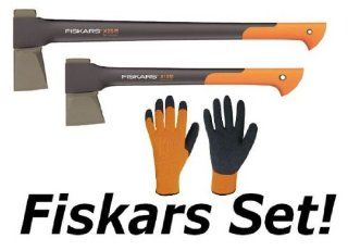 Fiskars Set Spaltaxt X25 + Axt X11 Holzspalter Baumarkt