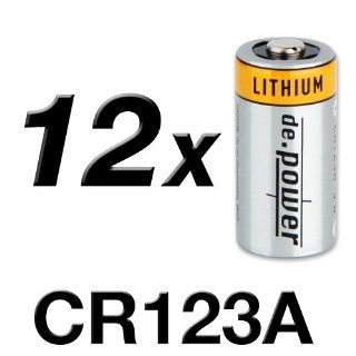 de.power CR123A Lithium Batterien, 12 Stck Elektronik