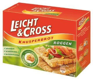 Leicht & Cross Roggen Knusperbrot, 8er Pack (8 x 125 g Packung) Lebensmittel & Getrnke