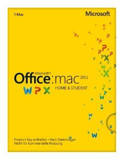 Microsoft Office Mac Home and Student 2011   1MAC (Product Key Card ohne Datentrger) Software