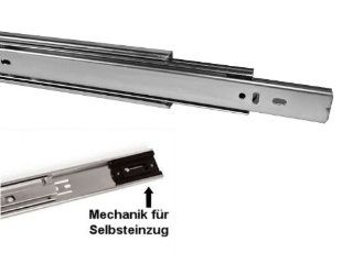 1 Stck Vollauszug 600 mm mit Selbsteinzug 45 Kg Tragkraft Schubladenschiene Teleskopschiene Baumarkt