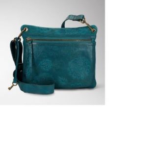 FOSSIL Damen Handtasche Umhngetasche aus trkisblauem Leder 'Sasha Embossed Crossbody'   ZB2989441 Schuhe & Handtaschen