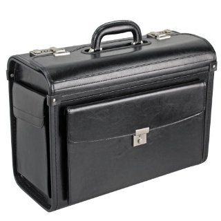 Dermata Pilotenkoffer Leder 45 cm schwarz Koffer, Ruckscke & Taschen
