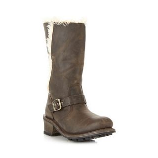Caterpillar Brown leather shearling boots