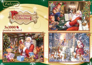 Jumbo 11034   Falcon   Christmas Collection Puzzle, 3 x 1000 Teile Spielzeug