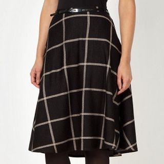 J by Jasper Conran Designer black large checked skirt