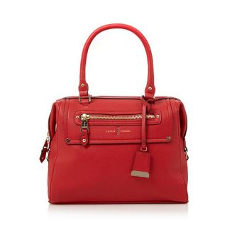 J by Jasper Conran Designer red grained zip pocket grab bag