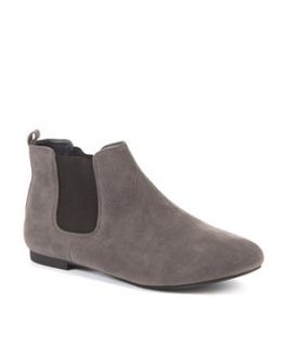 Grey Flat Chelsea Boots