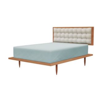 Tronk Design Turner Queen Panel Bed TUR_BED Color White, Finish Cherry