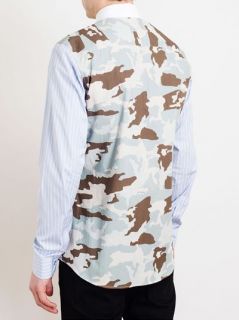 Givenchy Camouflage And Pinstriped Shirt