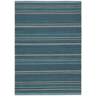 Griot Turquoise Striped Area Rug by Nourison