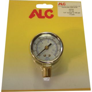 Abrasive Blasting Replacement Gauge — 0-160 PSI, 1/4in.  Cabinet Accessories