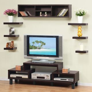 Hokku Designs Somer 7 Piece Hanging Shelves & Cabinet Set