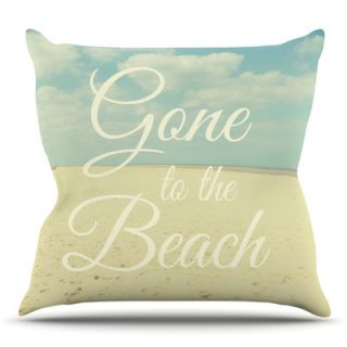 Gone To The Beach by Alison Coxon Throw Pillow by KESS InHouse
