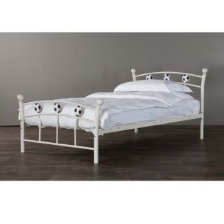 Baxton Studio Soccer Inspired White Metal Youth Twin Bed