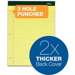 60 pt. Double Docket 3 Hole Punched Legal Pad