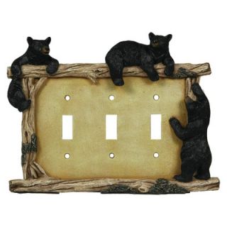 Rivers Edge Products Bear Triple Switch Plate Cover