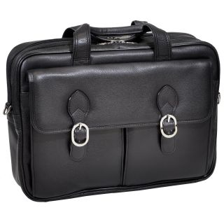 McKlein USA Hyde Park Double Compartment Laptop Case   Black   Briefcases & Attaches