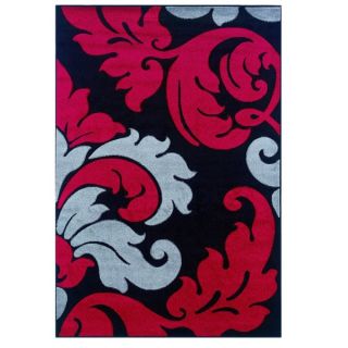 Oh Home Corfu Collection Black/ Red Area Rug (8 x 103)   16555508