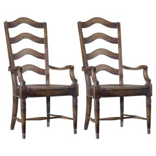 Hooker Furniture Willow Bend Ladderback Arm Chair   Set of 2   Kitchen & Dining Room Chairs