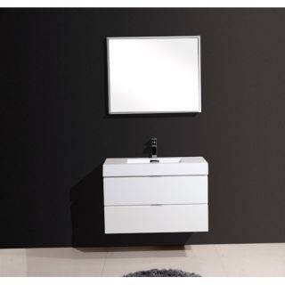 Kube Bath Bliss 36 Single Wall Mount Modern Bathroom Vanity Set