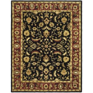 Safavieh Handmade Heritage Heirloom Black/Red Oriental Wool Rug (76