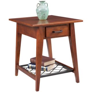 Latisse Drawer End Table with Slatted Steel Shelf