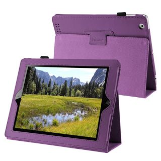 Insten Leather Folio Flip Tablet Case with Swivel Stand for Apple iPad