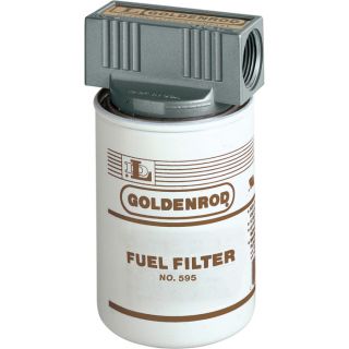 Goldenrod Spin-On Fuel Filter and Cap — 1in. Fittings , Model# 595  Fuel Filters