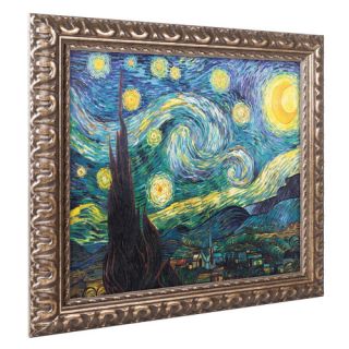Trademark Art Starry Night by Vincent van Gogh Framed Painting Print