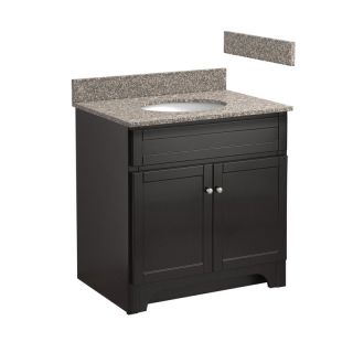 Foremost Columbia 30 in. Single Bathroom Vanity with Burlywood Granite Top