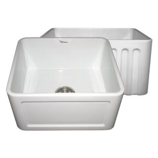 WhiteHaus Reversible Series WHFLCON2018 24 in. Single Basin Farmhouse Sink   Kitchen Sinks
