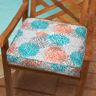 Tropic Bloom 19 inch Indoor/ Outdoor Corded Chair Cushion