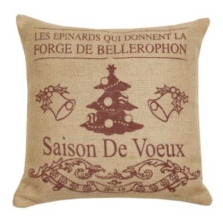 Saison De Voeux Jute Throw Pillow