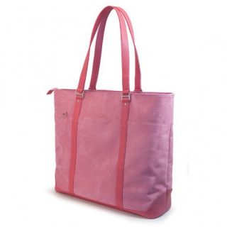 Komen Pink Faux Suede Laptop Tote by Mobile Edge   Computer Laptop Bags