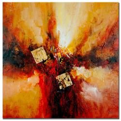 Red and Yellow Rio Cube Abstract I Canvas Art   Shopping